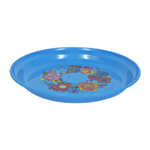 Food Plate with Flower Sticker Medium