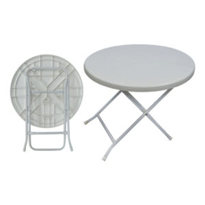 Round Table with Metal Stand