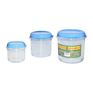 Transparent Round Containers with color Lid